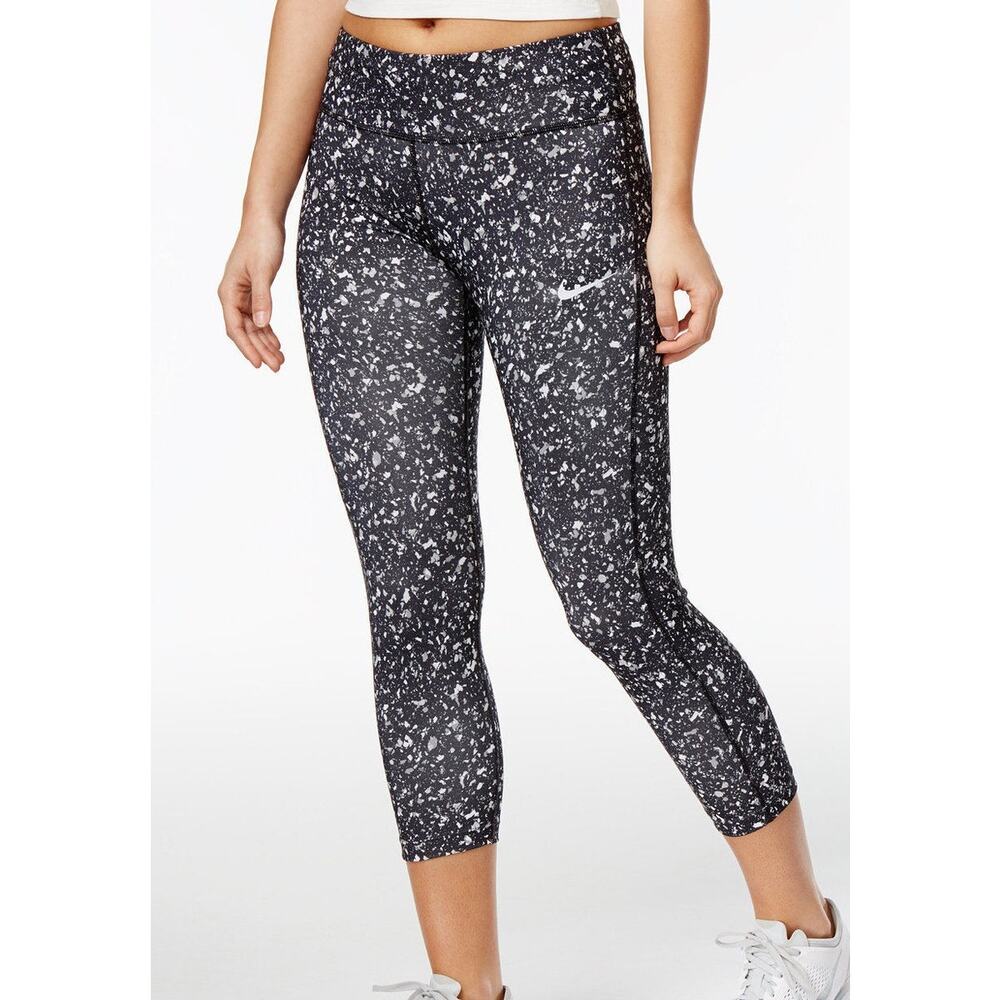 Gently Used Sz S Nike Power Essential Printed Cropped Running Legging 22” Inseam